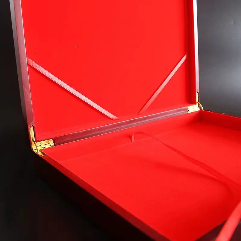 Paint Chip Box Portable Mahjong Wooden Box Flip Top Gambling Gift Briefcase