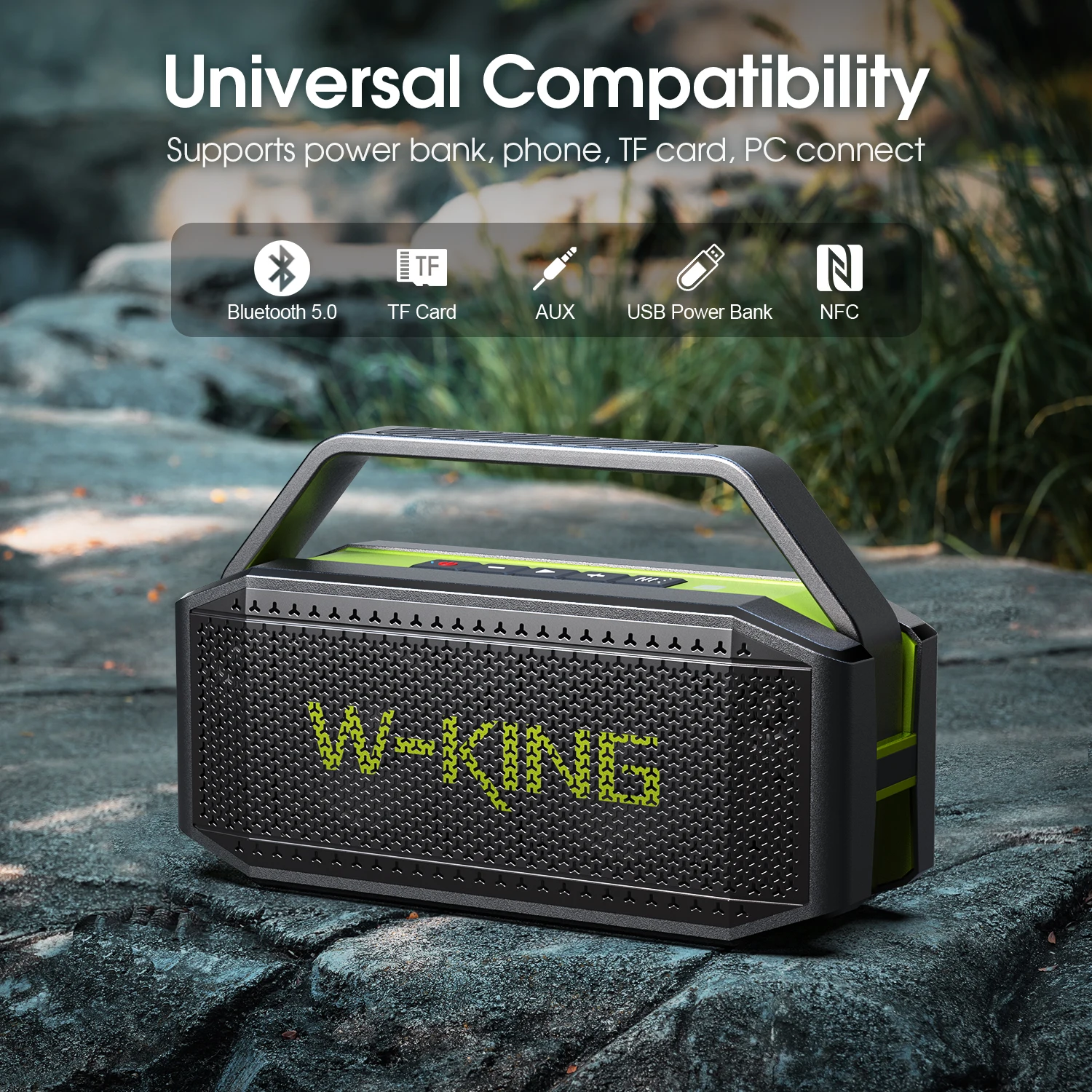W-KING 60W RMS 100Wピーク、スピーカー bluetooth Amazon.com: W-KING Bluetooth Speaker- 100W Peak 60W RMS Deep