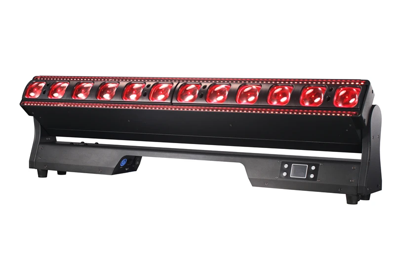 2 pieces LED pixel control Zoom 12x40W RGBW 4-In-1 LED Beam Wash Bar Moving Head