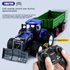 Rc Car 1:24 Alloy Remote-Controlled Tractor Toy With Headlights Simulation Electric Farm Truck Toy Set Child Outdoors Toys Gifts 2