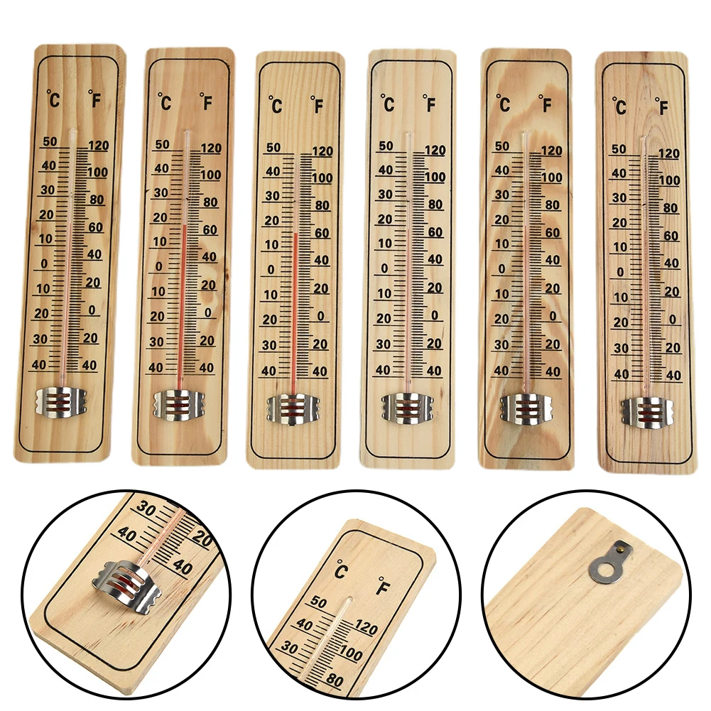 

Get Accurate Readings with Our Renewable Pine and Red Kerosene Traditional Wooden Thermometers - Available in 3 or 6 Pack