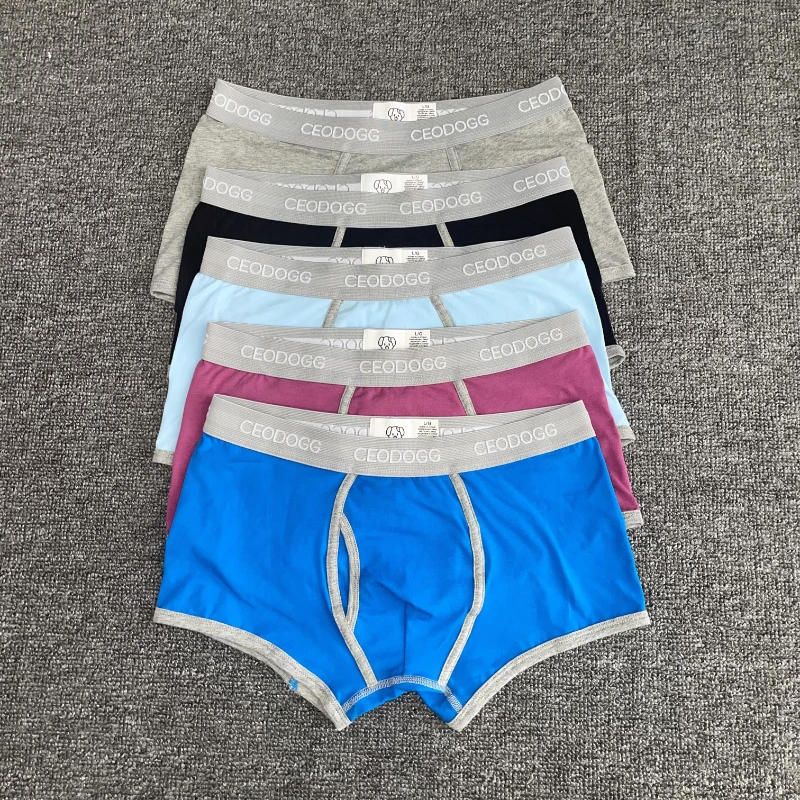 5 pcs/lot horké prodej CEODOGG 365 muži pánský spodky pánské německý boxer spodky trunks  bavlna německý boxer šortky spodky sexy dámské prádlo muži