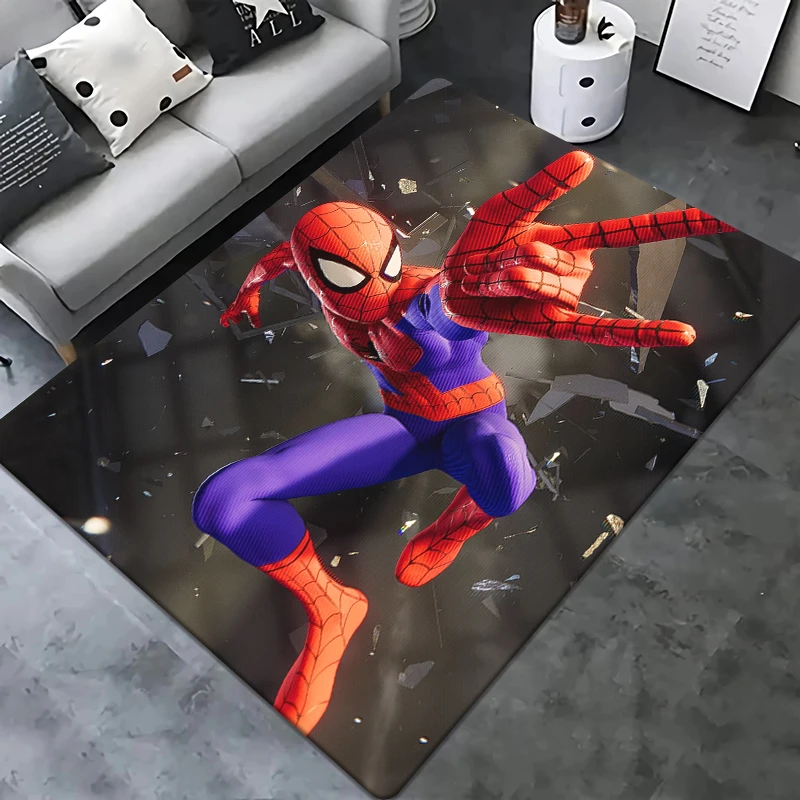 Spider Man HD Art Printed Carpet Living Room Toilet Entry Door Home Decor Sofa Bed Chair Table Rug Non-slip Picnic Mat imitated cashmere carpet,non slip carpet,plush carpet,decorative carpet