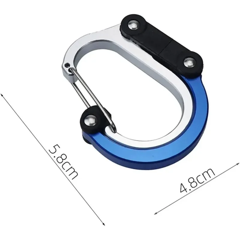 Multifunctional Hook Aluminum Alloy Rotatable Quick Release Fishing Camping Buckle