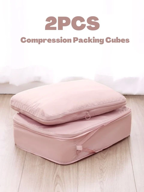 Sacs de voyage Cubes de Compression, sac de valise Portable, organisateurs  de vêtements, étuis de rangement de bagages étanches, sacs à tiroirs 2  pièces - AliExpress