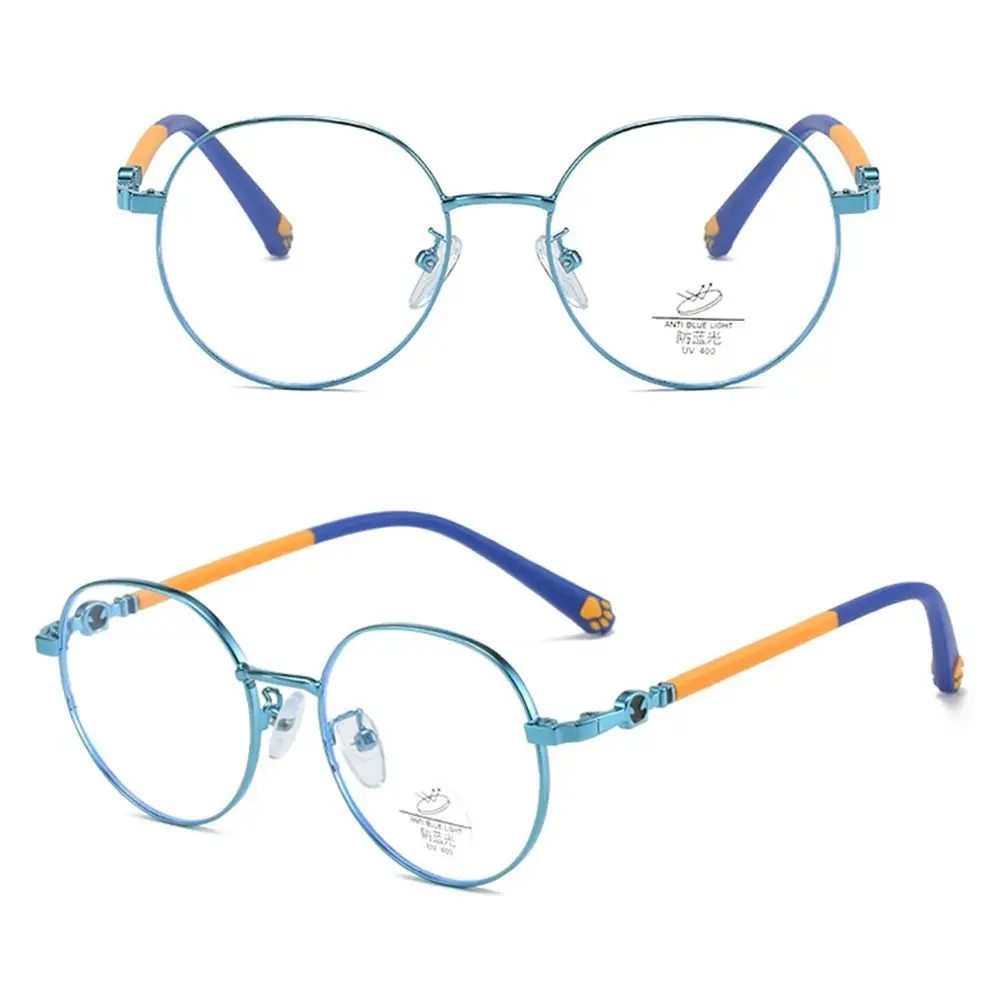 Anti-blue Ray Kids Glasses Children Boy Girls Eyewear Ultra Light Round Metal Frame Computer Eye Protection Eyeglasses Spectacle