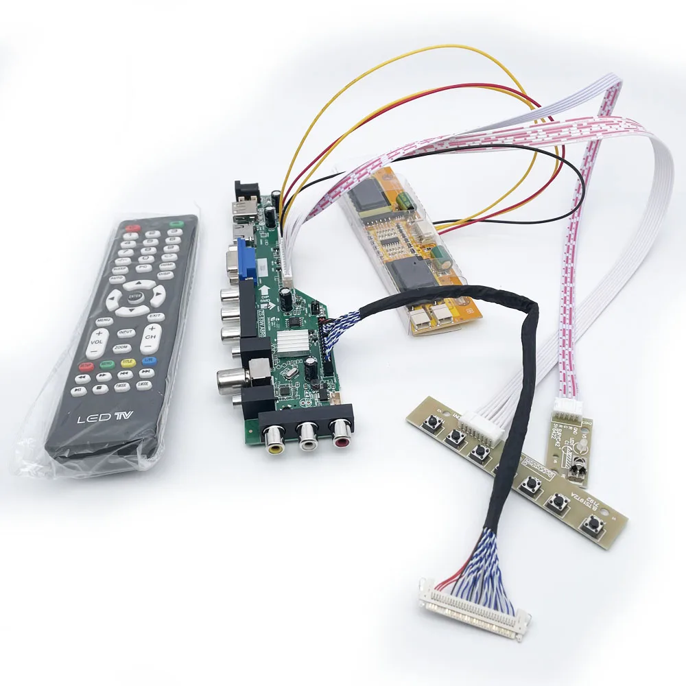 Placa de Controlador Lcd Universal tv Digital Inversor Ccfl 30p 2ch Kit Lvds de Bits Dvb-t2 t c Zs.63w.a8r00 Pcs - Image 4