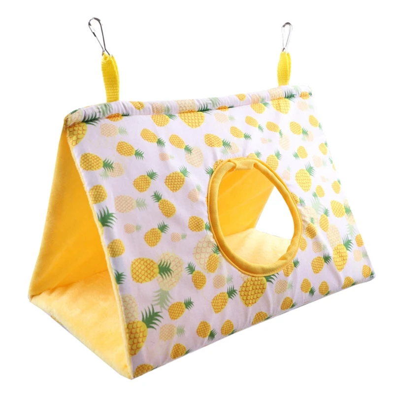 Bird Hanging Hammock Cage Winter Warm Nest Tent House Hideout Parrot Snuggle Sleeping Playing Rest