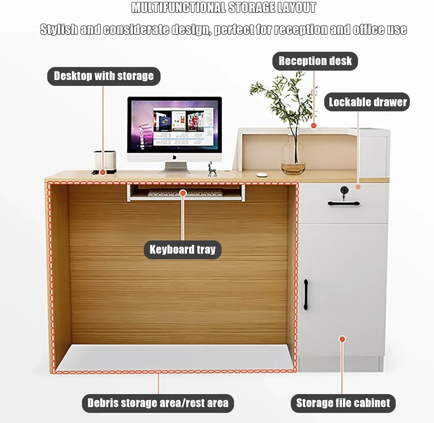 Counter Bakery Reception Salon Cashier Table Customer Center Aesthetic Furniture Desk Luxury Business Modern Shop Beauty Spa
