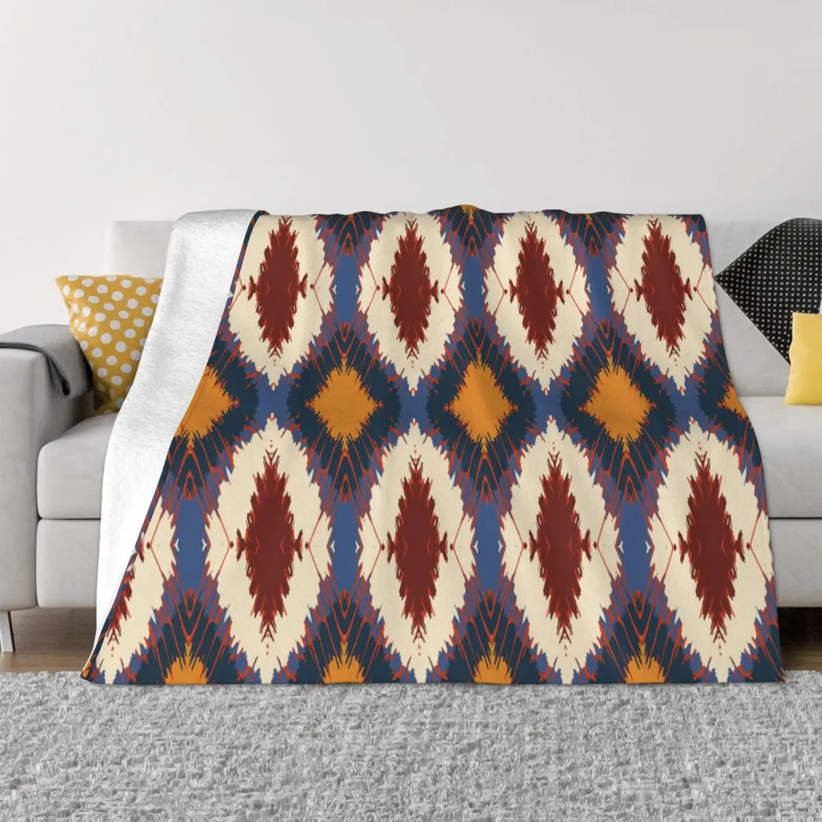 

Bohemian Blanket Velvet Winter Boho Vintage Breathable Lightweight Thin Throw Blanket for Sofa Office Plush Thin Quilt
