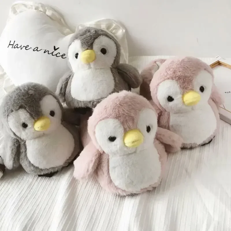 Cute Penguin Winter Fur Warm Home Slippers Filled PP Cotton Penguin Doll Home Slippers Soft Animal Home Slippers 2