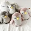Cute Penguin Winter Fur Warm Home Slippers Filled PP Cotton Penguin Doll Home Slippers Soft Animal Home Slippers 2
