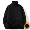 One Body Mink Fleece for Men Plus Fleece Thick Knit Turtleneck Line for Autumn and Winter Warm Loose Base Shirt Harajuku Sweater 3