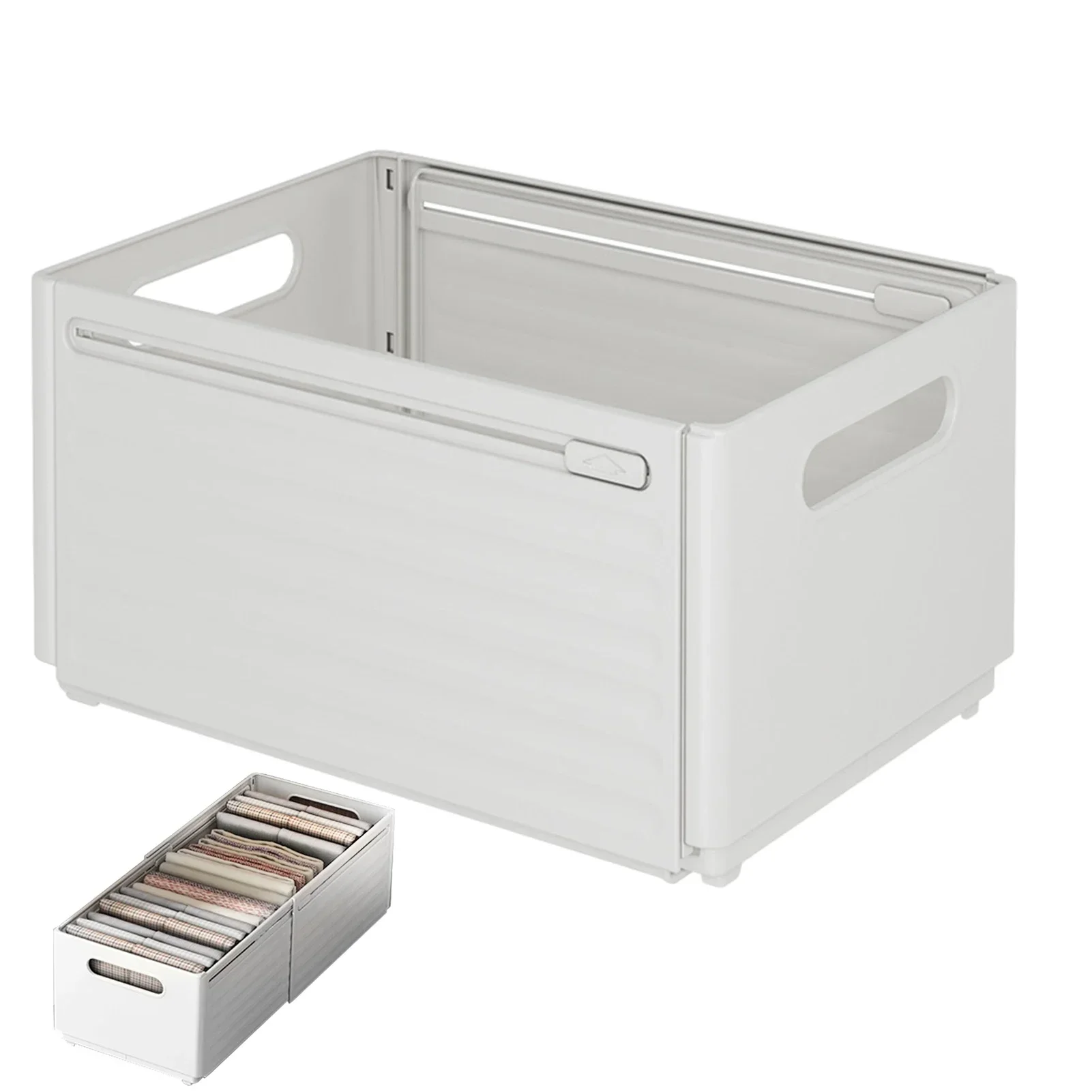 Description Picture 5 of itemDrawer Basket Telescopic Storage Box Slide Organizer Basket Cabinet Kitchen Drawer Container Household Organization Closet