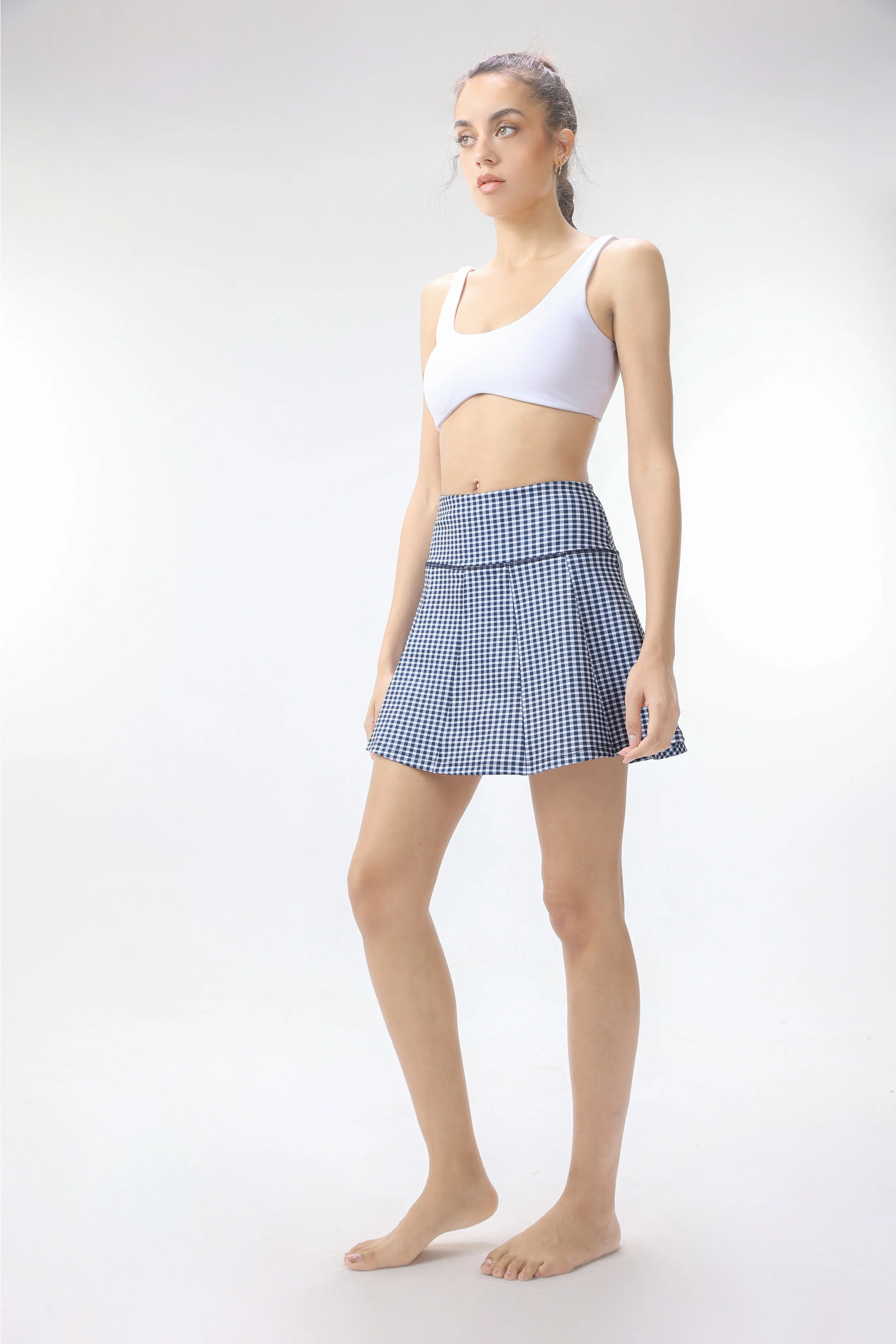 New Tennis Skirt Plaid Pattern Printed Lining with Pocket Premium Breathable Material