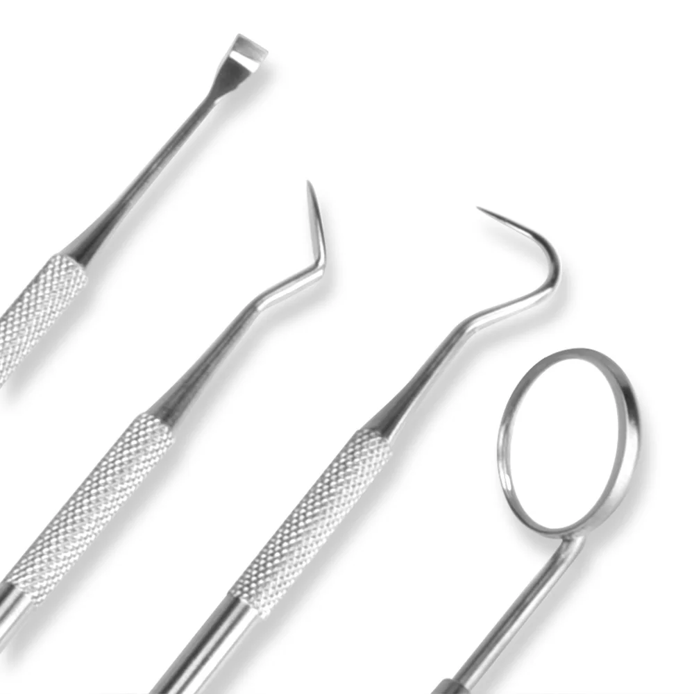 Specchio 3/4 pz/set Falce Dentale Tartaro Scaler Denti Pick Attrezzature Da Laboratorio Strumento di Igiene Orale In Acciaio Ste_voghion.com