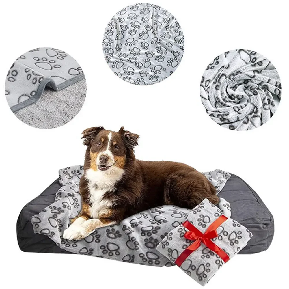 Flannel Dog Blanket Soft Warm for Sofa Bed