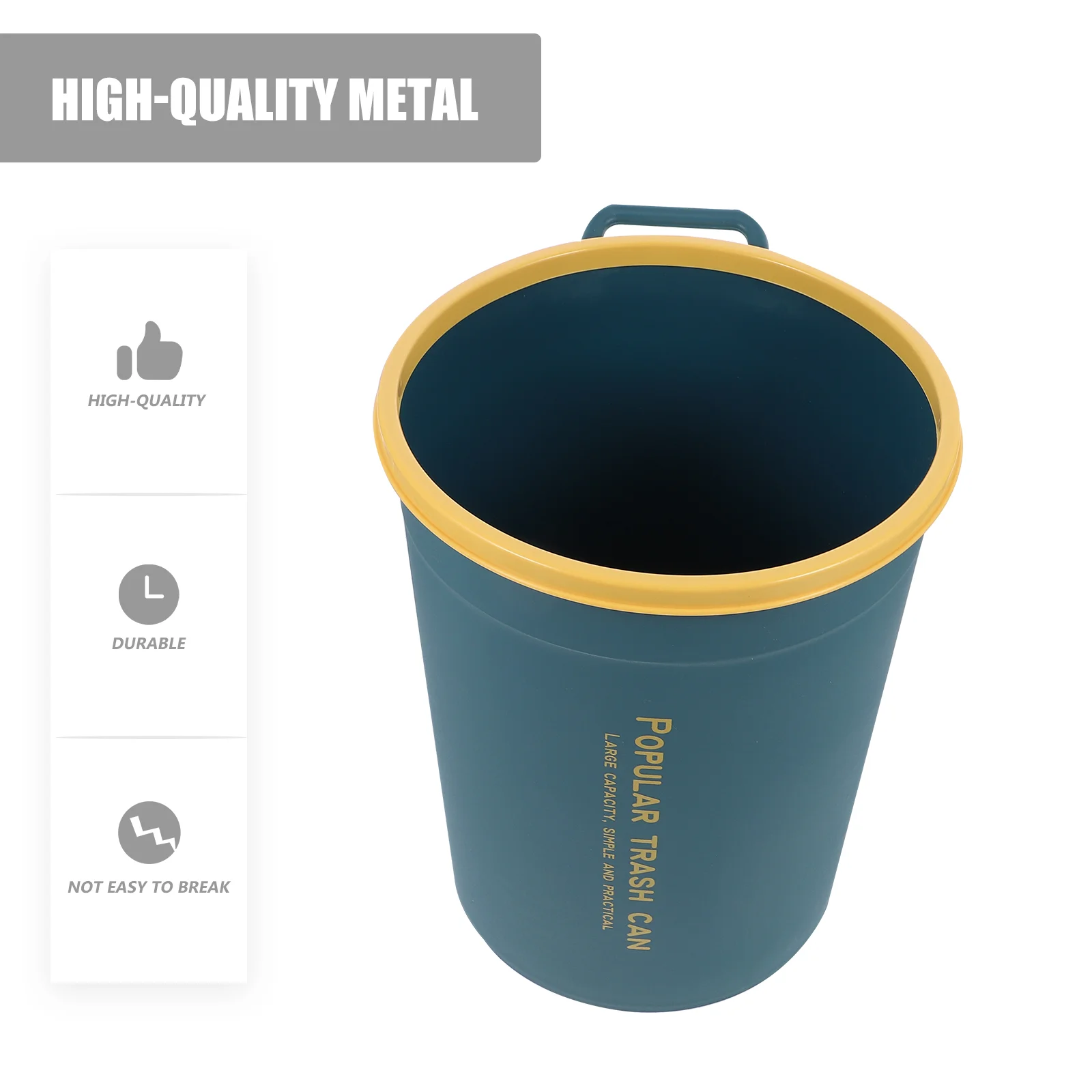 

Round Trash Can Hygienic Waste Storage Bin Simple Decorative Garbage Cans Pp Container Easy Clean