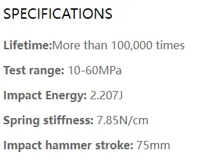 Good Price Strength Testing Nondestructive Concrete Wall Rebound Hammer HT225A Detector Machine Industrial Tester 4