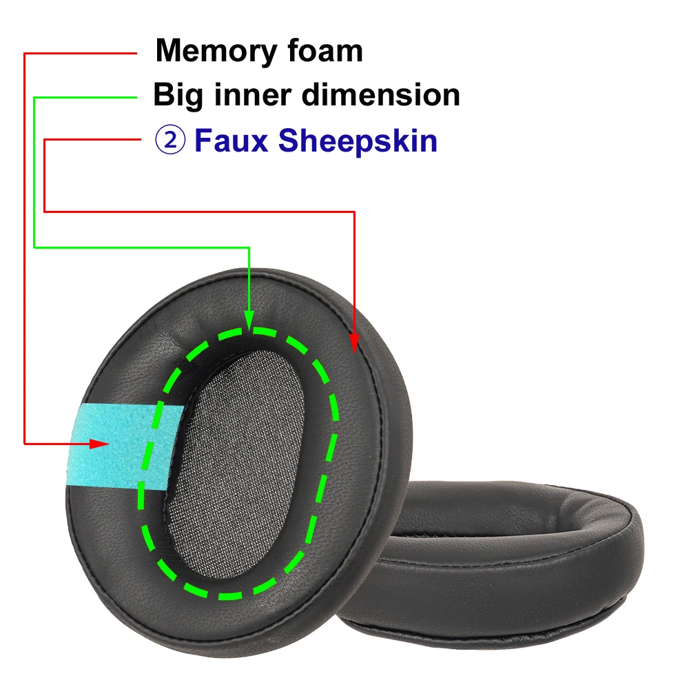 New Design Thick Earpads for Yamaha HPH-50 50B 100 150 200 Pro300 Headphones YH-E500 E500A Replacement RH-5M 5MA
