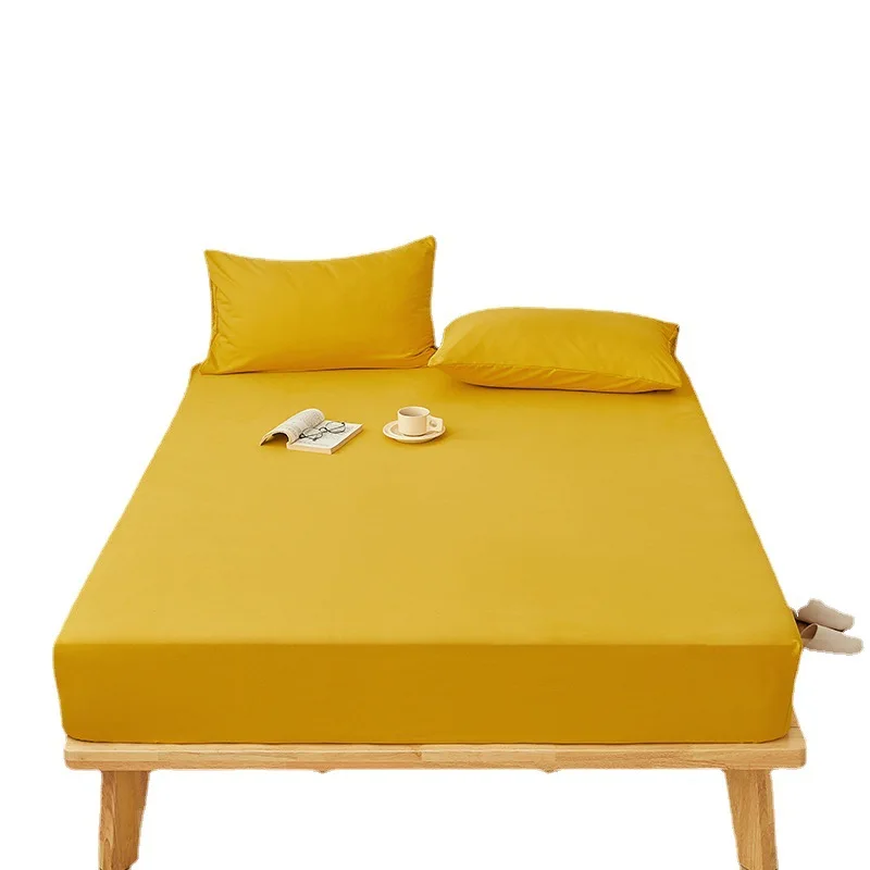 

New Fitted Sheet Solid Color Simple Dust Proof Bed Cover