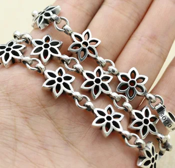 S925 sterling silver fashionable minimalist hexagonal star 12mm necklace collarbone chain long sweater chain retro personality 1