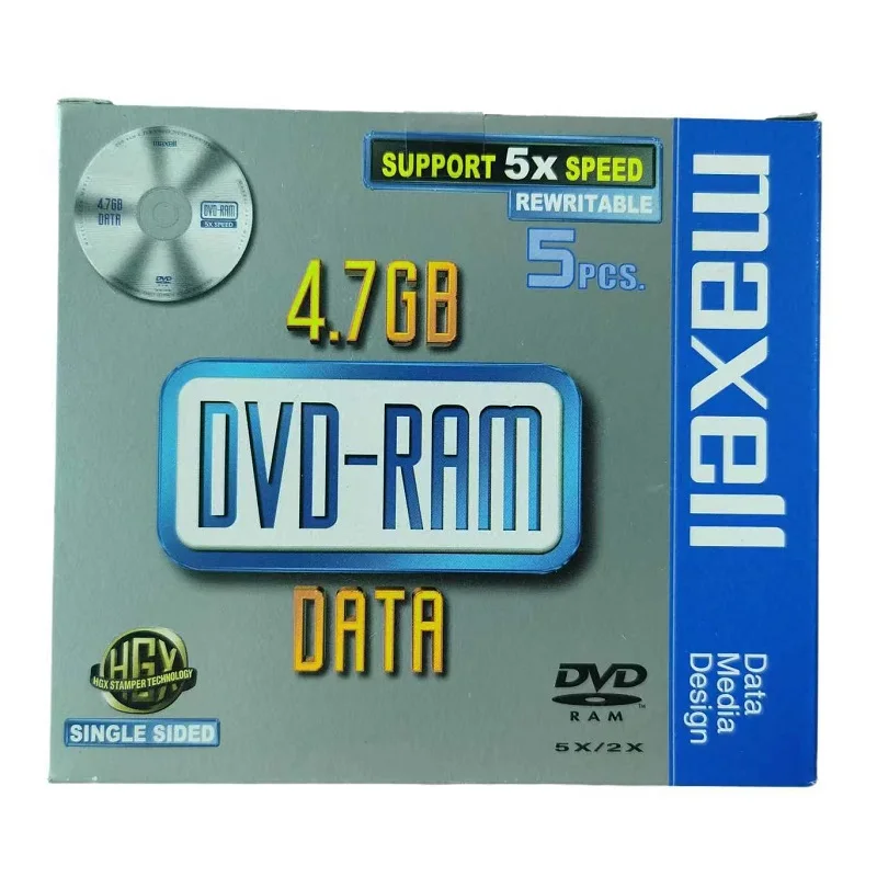 maxell DVD-RAM 5パック 4.7GB 120分 5枚入（maxell DVD-RW 120分 5枚 
