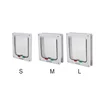 S/M/L 2 Colors Cat Flap Door With 4 Way Lock Security Flap Door For Dog Cat Kitten Small Pet Gate Door Kit Pet Safety Gate 6