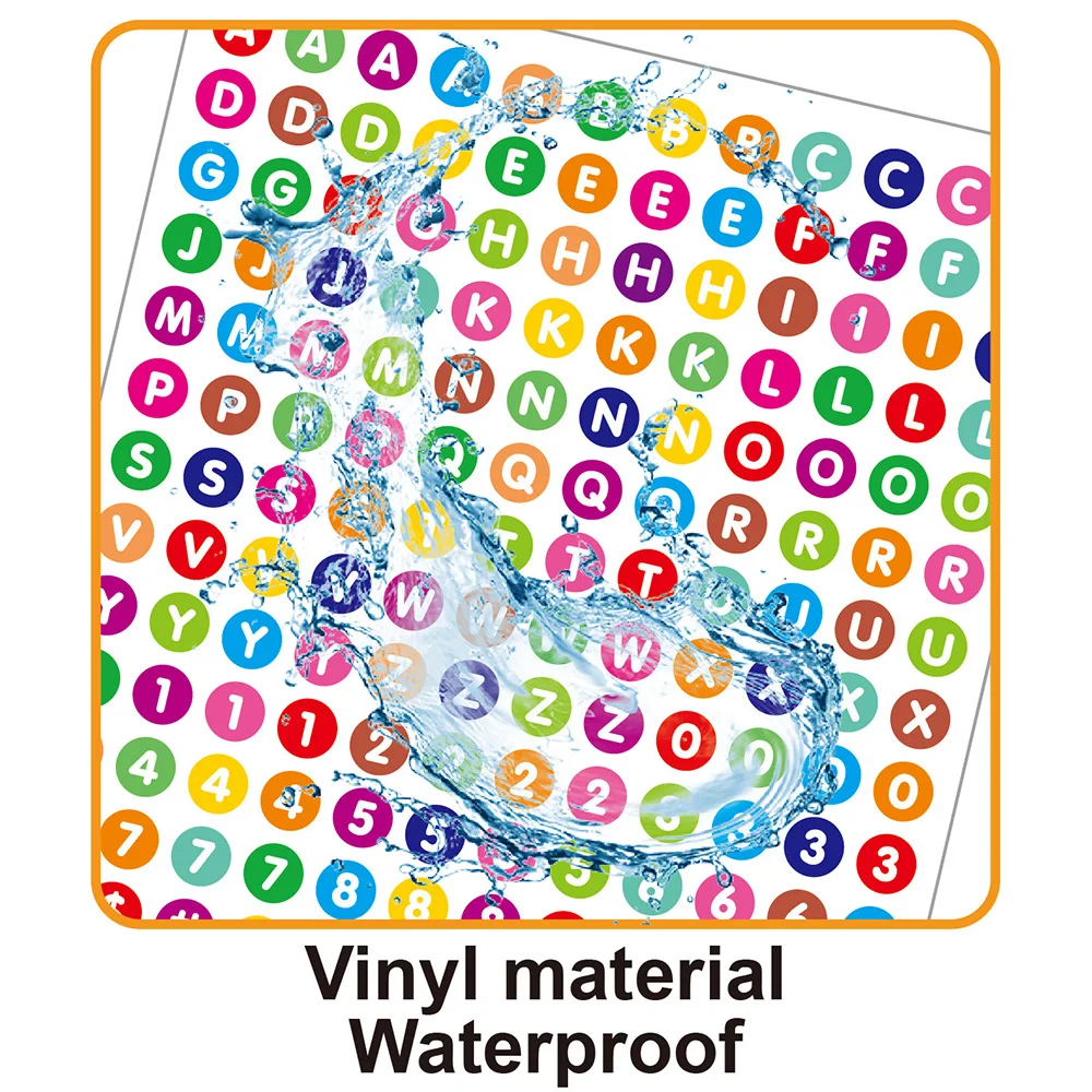0.5 Inch Alphabet Number Stickers- 2Sheets Colorful Letter Decals for Scrapbooking, Journaling, DIY Crafts, School Supplies