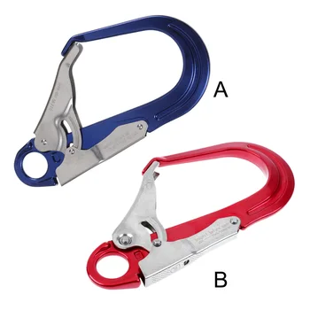 Outdoor Rock Climbing Carabiner Mountaineering Scaffold Working Lanyard Snap Clip Exploring Buckle Sports Supplies Blue