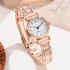 Women Fashion  Scale Digital Watch Quartz Steel Band Watches 6