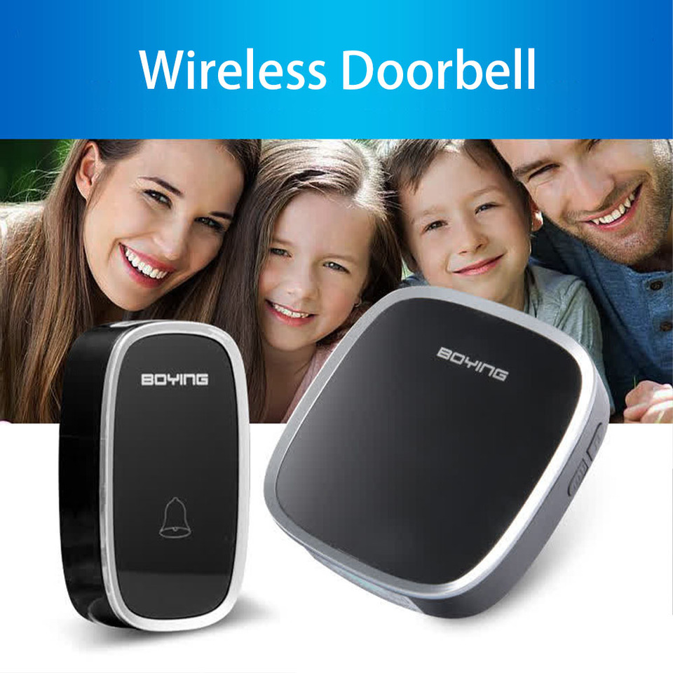 300M Wireless Doorbell Home Welcome Door Bell Long Wireless Distance 38 Songs Home Welcome Chimes Ringtone Colorful