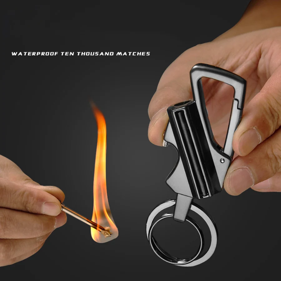 Multifunctional Match coal oil Lighter Outdoor Waterproof Portable Wine Open Keychain Men Smoking Accessories Gifts