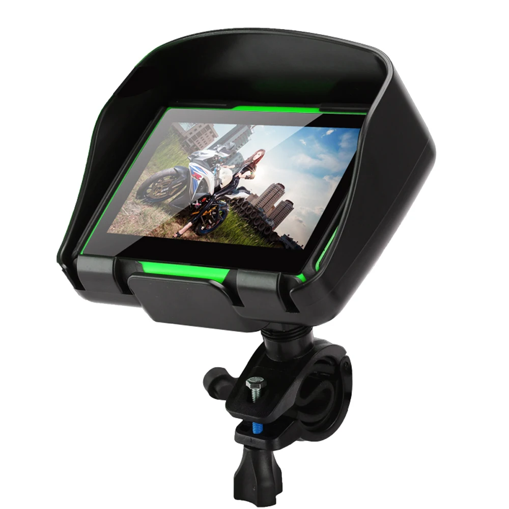 Motorcycle Car GPS Navigation 4307 IPX7 Waterproof Bluetooth GPS Navigator Tracker Bullit in RAM 1G ROM 8GB FM free igo Map