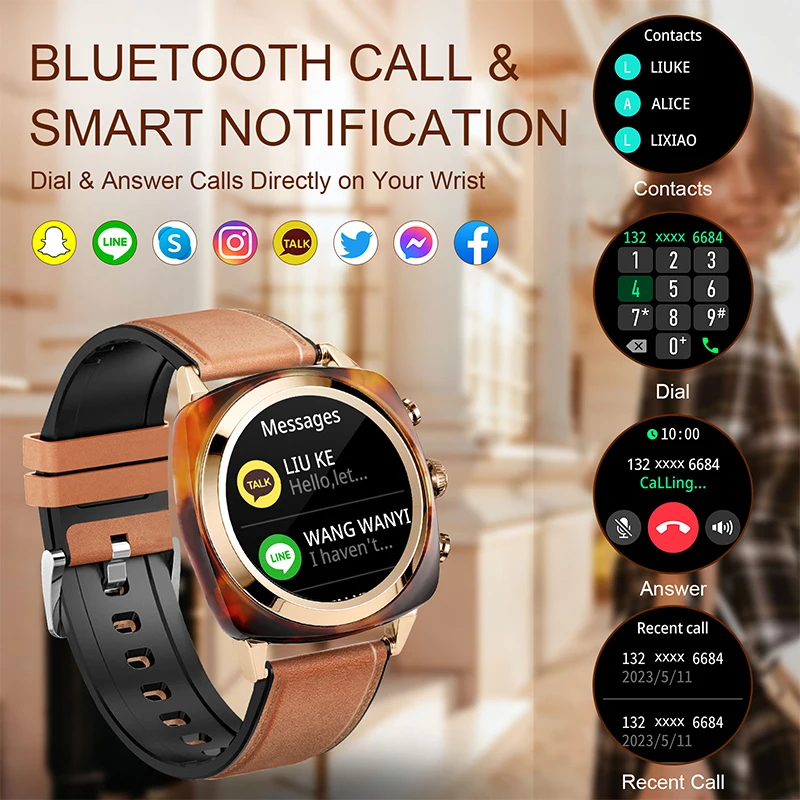 Wonlex DW24  AI voice assistant smart watch men's Bluetooth Call  IP68 Waterproof Sports Health Monitor women smartWatch