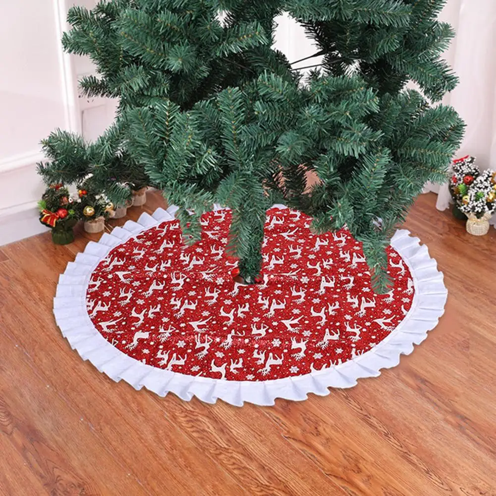 PrintedChristmasTreeSkirtHolidayTreeSkirtExquisiteCartoon