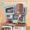 Toddler Toys Play Kitchen Set Doll House Accessories Role Play Toy For Children Tableware Birthday Gift For Girl 2