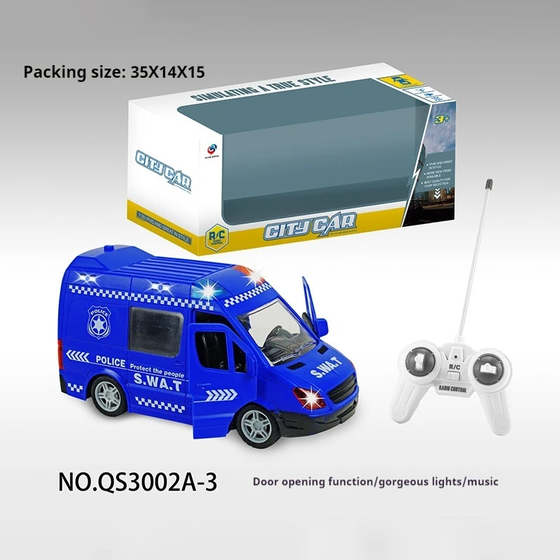 Hot Rc Ambulance Toy Car Simulation Light Music Fire Truck Rescue Vehicle Remote Control Model Car Toys Children Festival Gift 3