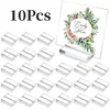 10Pcs 30*25*10mm Acrylic Stand Clear Place Card Holder  Slot Wedding Table Number Display  for Sign Photo Office Menu 4