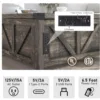 Farmhouse Lift Top Coffee Table with Storage, Wood Square Center Table with Charging Station&USB Ports, Home Office 4