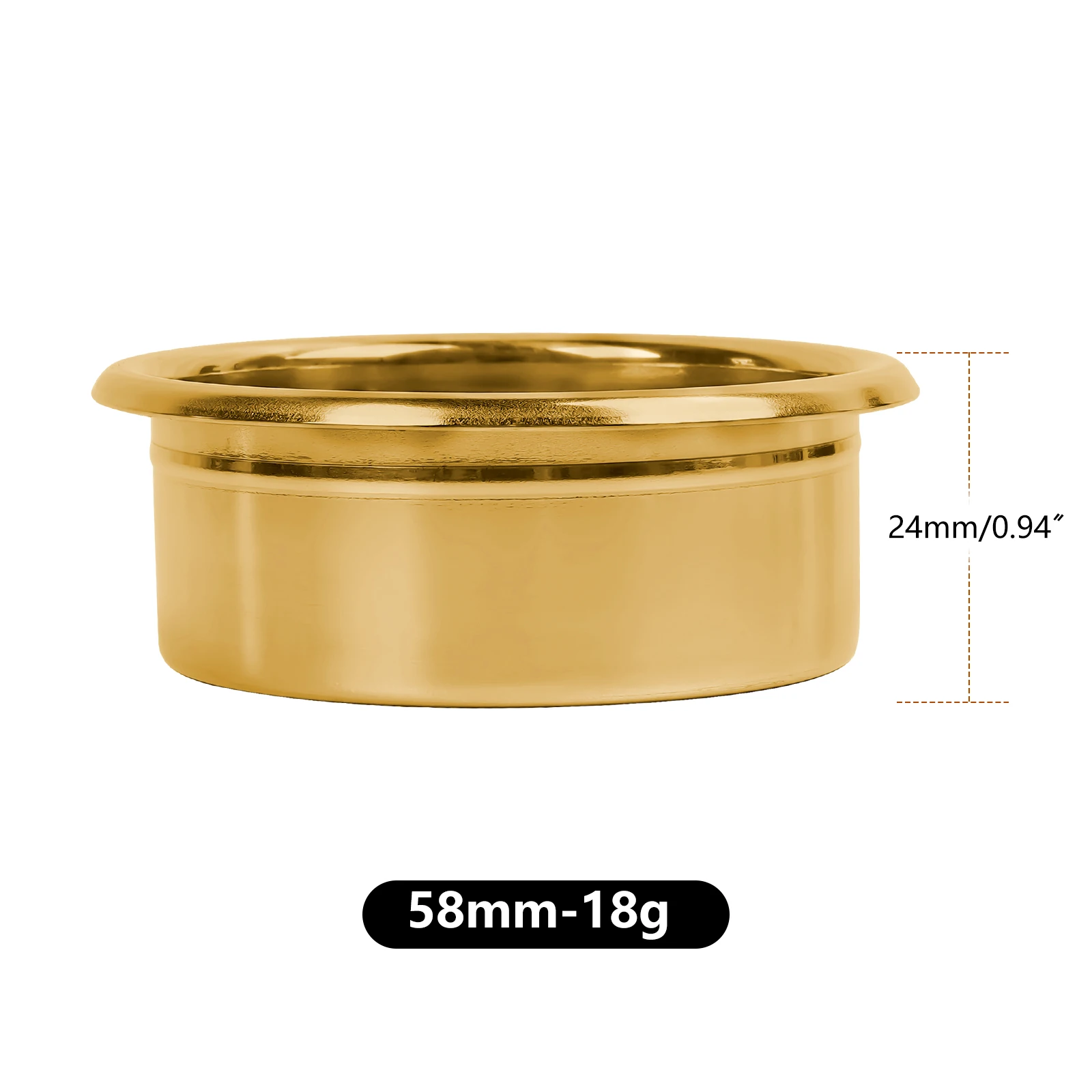 سلة فلتر القهوة الإسبريسو الدقيقة IKAPE الذهبية -...