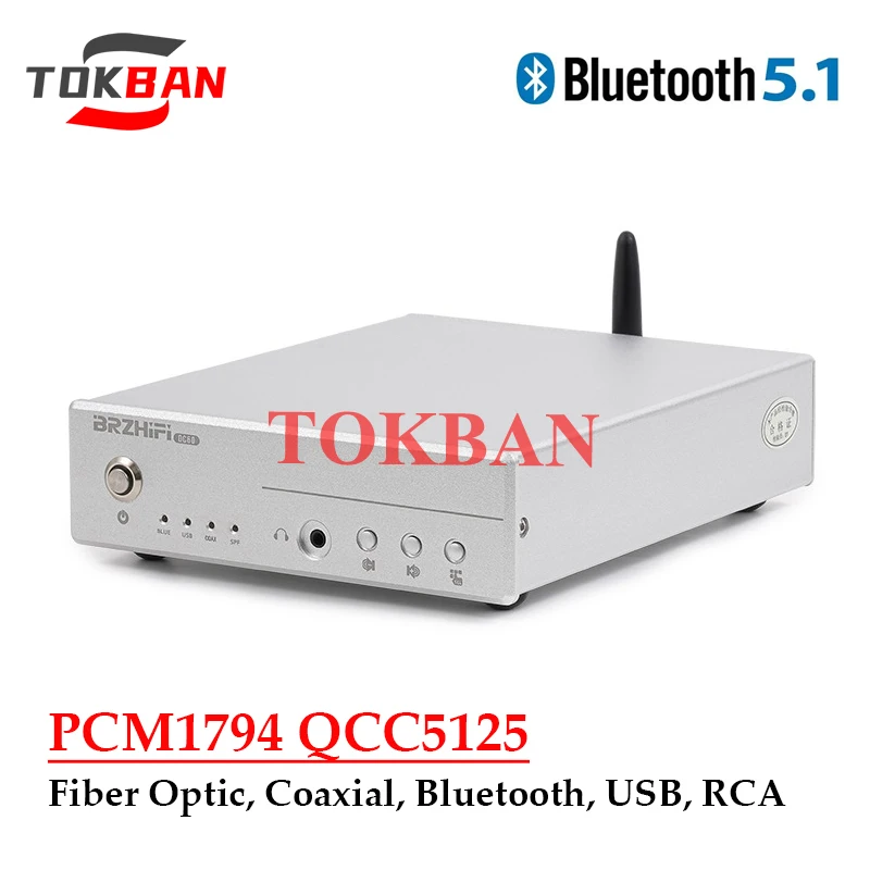 

Tokban DC60 PCM1794 Parallel DAC Decoding Quad Core USB Bluetooth 5.1 QCC5152 LDAC APTX-HD DAC Headphone Amplifier