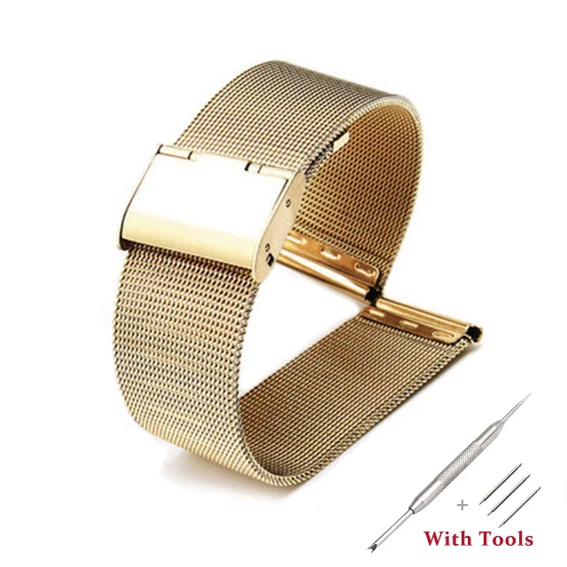 Stainless Steel Milanese Watch Strap with Tool - Universal Waterproof Watch Bracelet Accessory