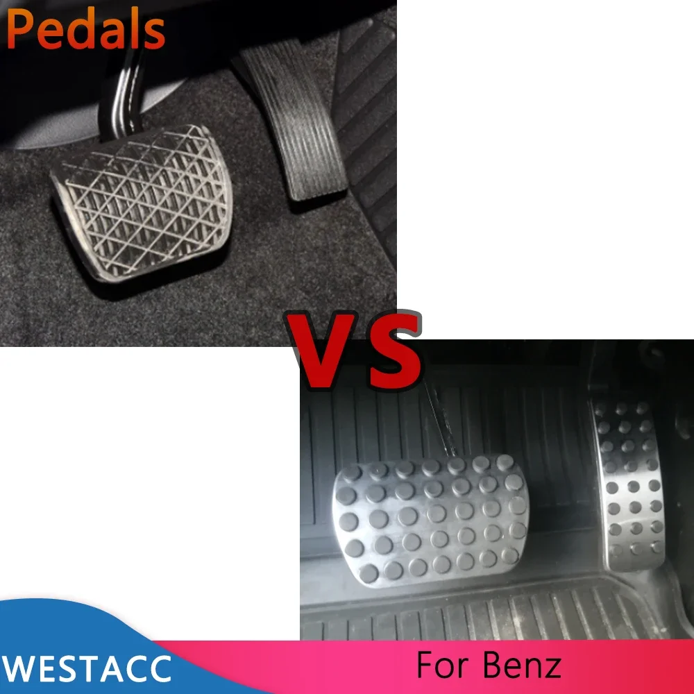 Car Accessories Car Pedals Pedal Cover Stainless Steel Pedal Cover Racing Pedals For Mercedes Benz A B CLA GLA GLE ML GL R W164 W166 X156 X164 X166 W251 W168 W169 W176 W245