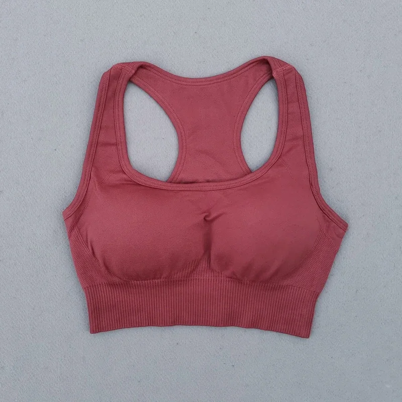 Energy Seamless Sports Bra Women Medium Support Running Racerback Yoga Bra Vest Type Brassiere Push Up Sport Fitness Top
