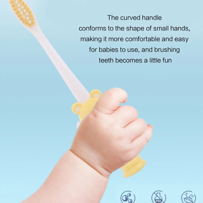 4pcs Cute Candy Color Tooth Brushes Baby Kids Toothbrush Soft Fine Bristles Teeth Brush Children Oral Care Cleaning Tool