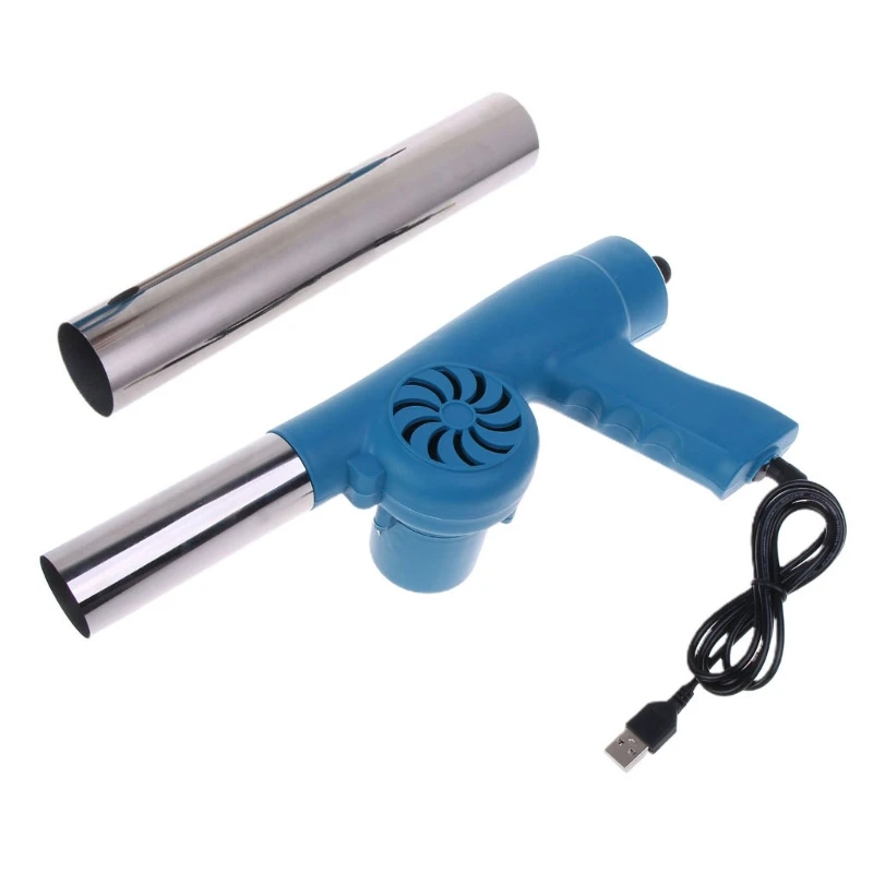 BBQ Air Blower Fan with USB Cable 2 Air Duct Handheld Bellows Tool Dropship