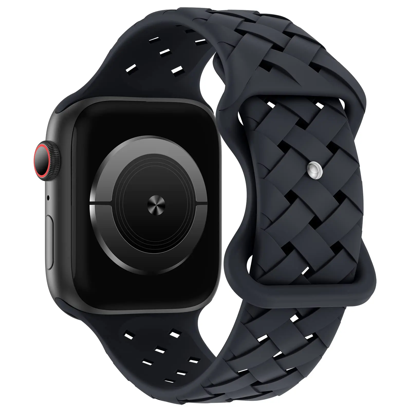 Breathable Sport Braided Silicone Watch Strap - Stylish and Comfortable Accessory