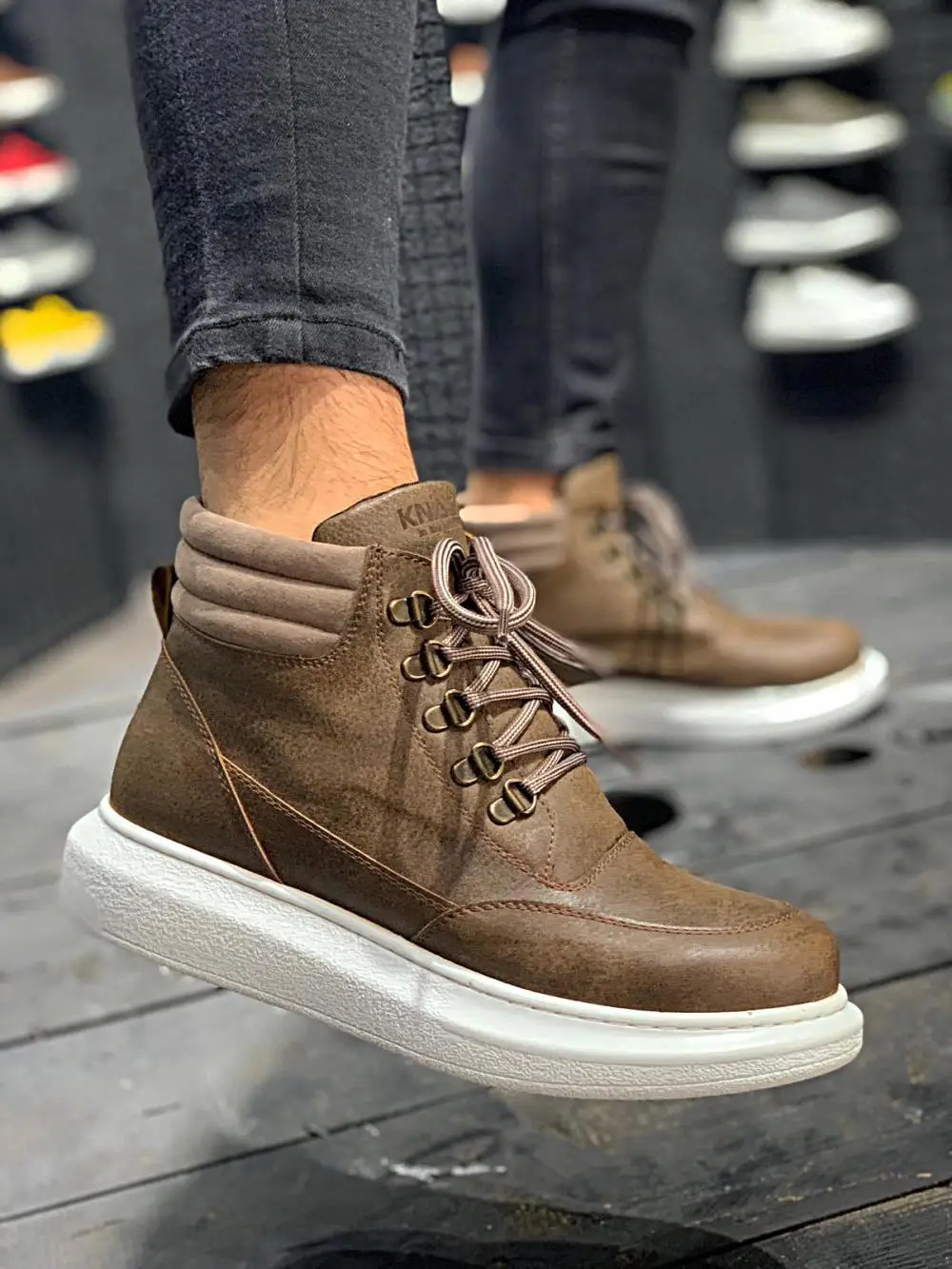 Knack high sole shoes 504 mink