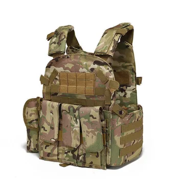 6094 Military Tactical Vest Body Armor Combat Army CS Gear Hunting Plate Carrier Airsoft Accessories Wargame Pouch Molle Vest 1